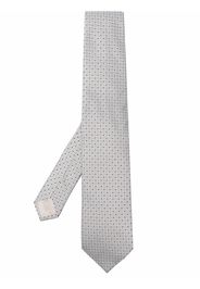 D4.0 embroidered-design silk tie - Grigio