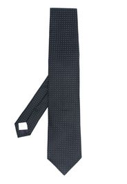 D4.0 polka-dot silk tie - Blu