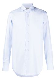 D4.0 spread-collar cotton shirt - Blu