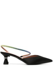 D'ACCORI DACCORI SATURN SLING BACK POINT TOE PUMP SATIN - Nero