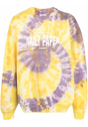 Daily Paper Felpa con fantasia tie dye Daily Paper x Newseum - Giallo