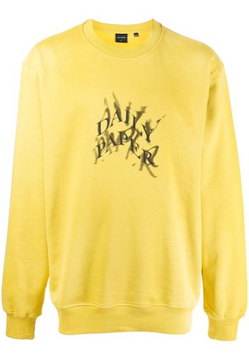 Daily Paper logo-print cotton sweatshirt - Giallo