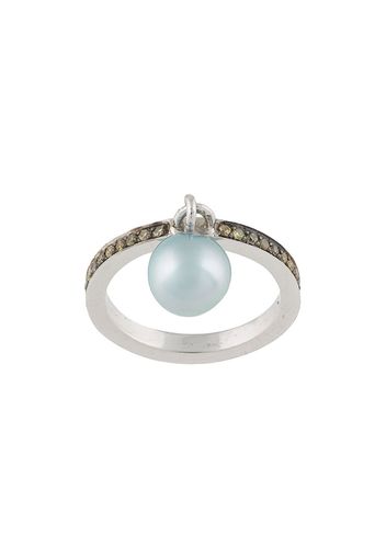 DALILA BARKACHE Anello in oro bianco 18kt con perle Akoya e gemme - Argento