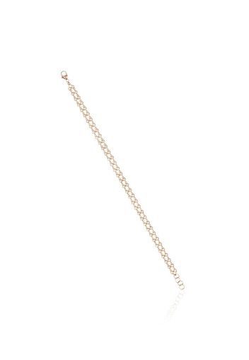 14kt rose gold and diamond double row bracelet