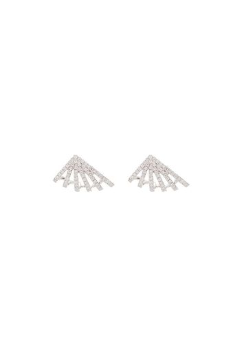 14K white gold Sarah Leah Six Burst diamond studs