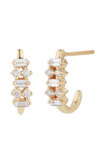 Dana Rebecca Designs Orecchini a cerchio Sadie Pearl in oro 14kt con diamanti