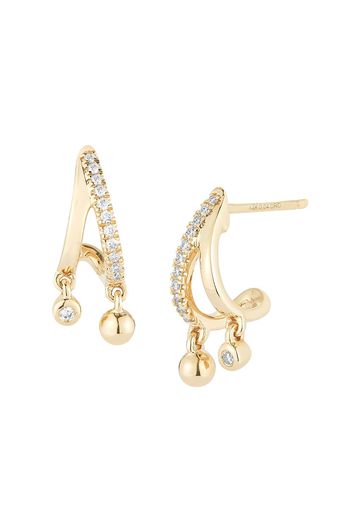 Dana Rebecca Designs Orecchini a cerchio Poppy Rae Pebble in oro 14kt con diamanti