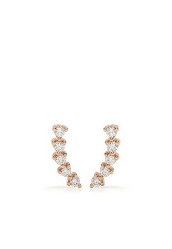 Dana Rebecca Designs 14kt rose gold Vivan Lily Curved Bar diamond stud earrings - Oro