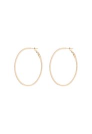 14K yellow gold diamond hoops