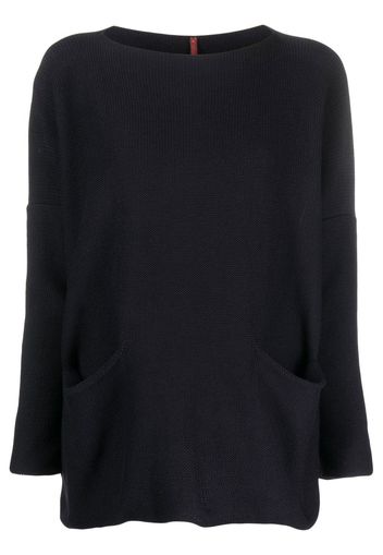 Daniela Gregis open pocket boat neck jumper - Blu