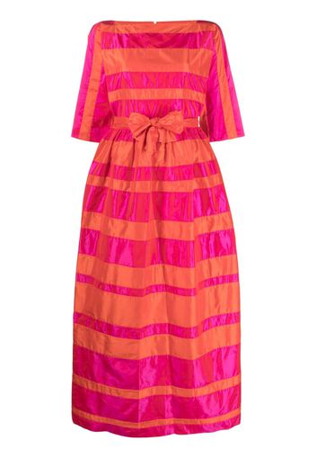 Daniela Gregis striped flared long dress - Arancione