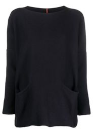 Daniela Gregis open pocket boat neck jumper - Blu