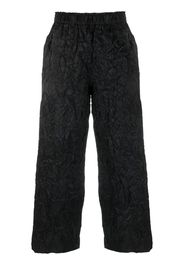 Daniela Gregis crincked-finish cropped trousers - Nero