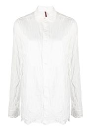 Daniela Gregis crinkled long-sleeve cotton shirt - Bianco