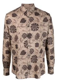 Daniele Alessandrini graphic-print long-sleeved shirt - Marrone