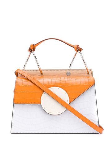 Borsa tote mini con design color-block