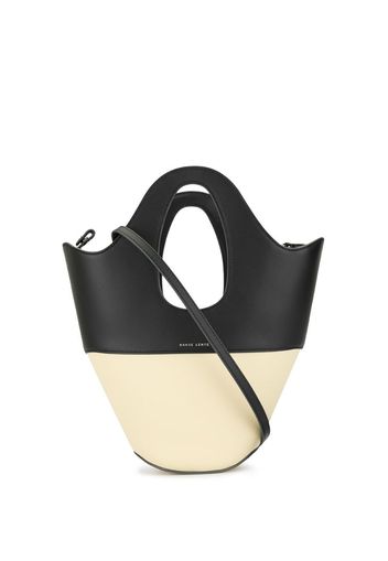 colour block small bucket bag