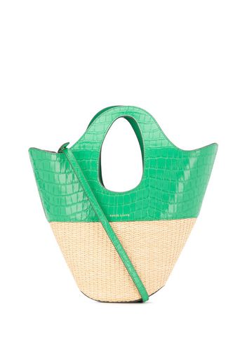 small crocodile embossed tote