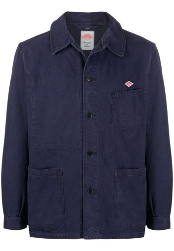 three-pocket buttoned overshirt