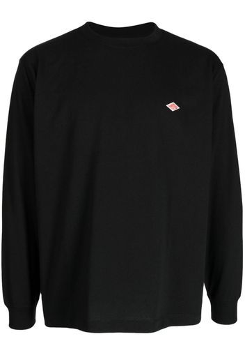 Danton logo-patch long-sleeve sweatshirt - Nero