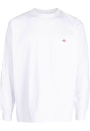 Danton logo-patch long-sleeve sweatshirt - Bianco