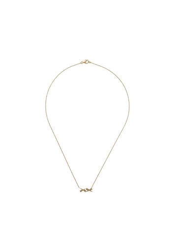 Collana Kisses in oro giallo 14kt con diamanti