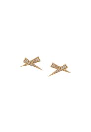 18kt yellow gold Kiss pave diamond earring