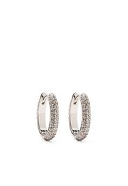 DARKAI crystal-embellished small hoops - Argento