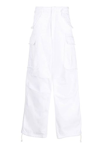 DARKPARK ripped-detail wide-leg trousers - Bianco