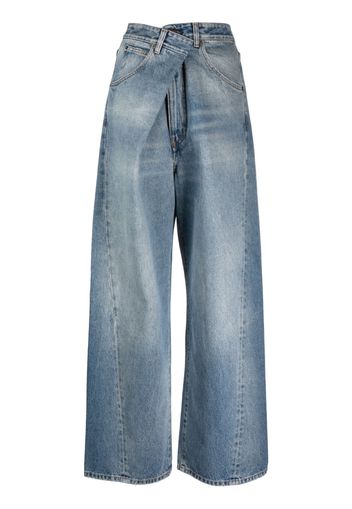 DARKPARK Ines asymmetric wide-leg jeans - Blu