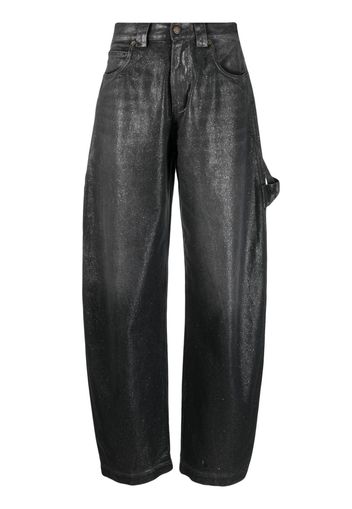 DARKPARK glitter-coated barrel jeans - Grigio