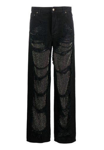 DARKPARK Karen crystal-embellished straight-leg jeans - Nero