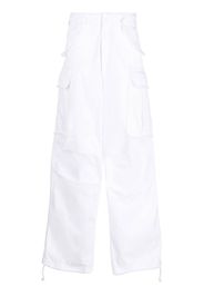 DARKPARK ripped-detail wide-leg trousers - Bianco