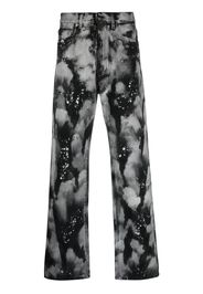 DARKPARK tie-dye straight-leg jeans - Nero