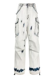 DARKPARK Vivi bleach-effect denim cargo trousers - Blu