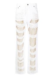 DARKPARK ripped design cotton jeans - Bianco