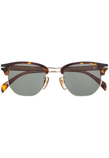 tortoiseshell half-frame sunglasses