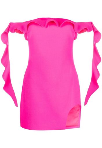 David Koma ruffle-detail off-shoulder dress - Rosa