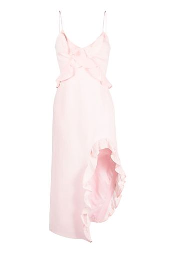 David Koma ruffle-detail sleeveless dress - Rosa