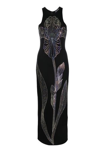 David Koma iridescent embellished sleeveless dress - Nero