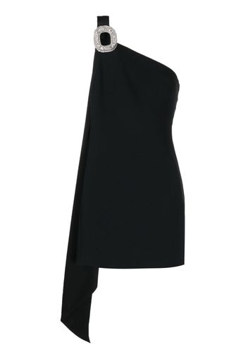 David Koma one-shoulder asymmetric minidress - Nero