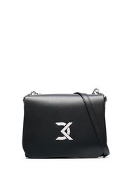 David Koma logo plaque shoulder bag - Nero