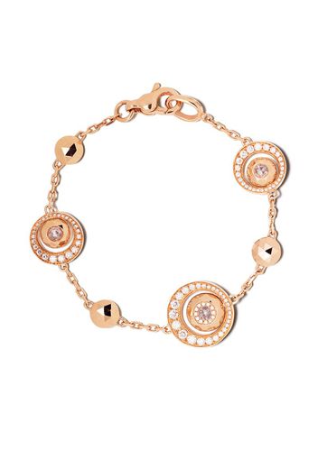 Bracciale a catena in oro rosa 18kt con diamanti