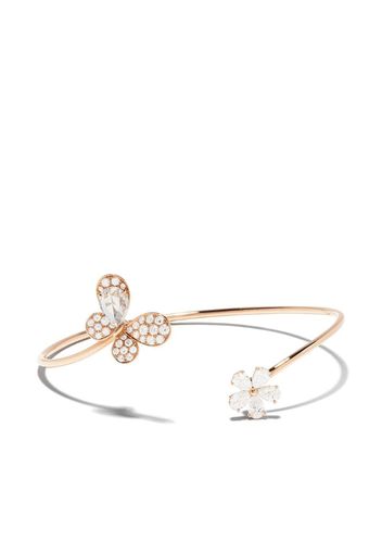 Bracciale rigido Pixie in oro rosa 18kt con diamanti