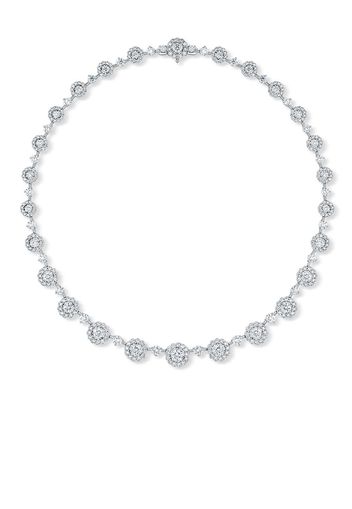 David Morris 18kt white gold Elizabeth diamond necklace - Argento