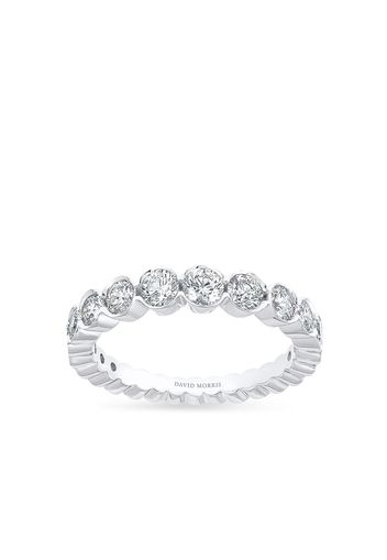 David Morris 18kt white gold Elizabeth diamond eternity ring - Argento