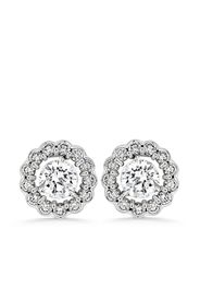 David Morris 18kt white gold Elizabeth diamond stud earrings - Argento