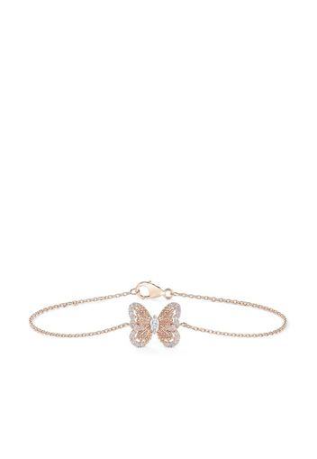 De Beers Jewellers Bracciale Portraits of Nature con ciondolo farfalla in oro rosa 18kt e diamanti