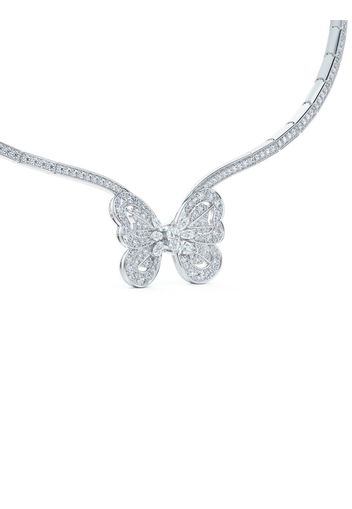 De Beers Jewellers Collana Butterfly in oro bianco 18kt con diamanti - Argento