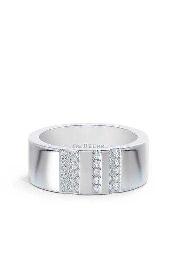 De Beers Jewellers 18kt white gold RVL diamond band ring - Bianco